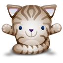 Cat brown icon