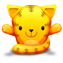 Cat orange icon