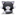 Cat black white icon 16x16