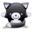 Cat black white icon 32x32