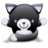 Cat black white icon 48x48