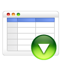 Table down icon