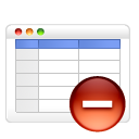 Table remove icon