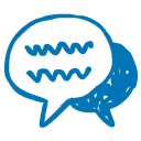 Comment blue icon