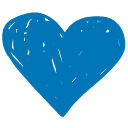 Favorite blue icon