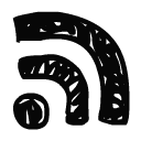 Feed black icon