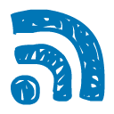 Feed blue icon