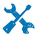 Services blue icon