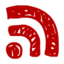 Feed red icon 64x64