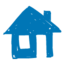 Home blue icon 64x64