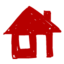 Home red icon 64x64