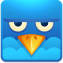 Twitter square angry icon