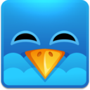Twitter square happy icon