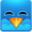 Twitter square happy icon 32x32