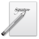 Document sign icon
