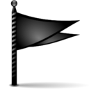 Flag black icon