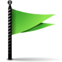 Flag green icon 128x128