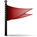 Flag red icon