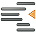 Format indent less icon