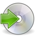 Media optical burn icon