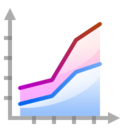 Office chart area stacked icon