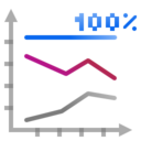 Office chart line percentage icon