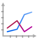 Office chart line icon