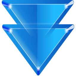 Arrow down double icon 256x256