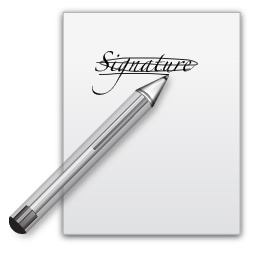 Document sign icon 256x256