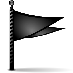 Flag black icon 256x256