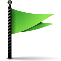 Flag green icon 256x256