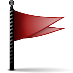 Flag red icon 256x256