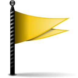Flag yellow icon 256x256