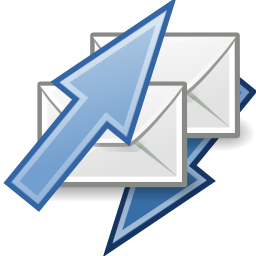 Mail send receive icon 256x256