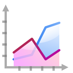 Office chart area icon 256x256