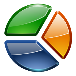 Office chart pie icon 256x256