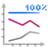 Office chart line percentage icon 48x48