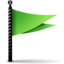Flag green icon 64x64