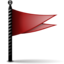 Flag red icon 64x64
