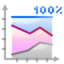 Office chart area percentage icon 64x64