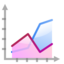 Office chart area icon 64x64