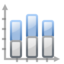 Office chart bar stacked icon 64x64