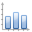 Office chart bar icon 64x64