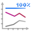 Office chart line percentage icon 64x64