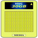 Media holographic versatile card icon