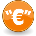 Emblem advertisement euro icon