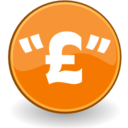 Emblem advertisement pound icon