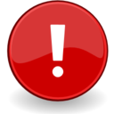 Emblem important red icon