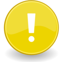 Emblem important yellow icon