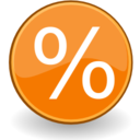 Emblem percentage icon